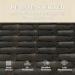 Rattan Wicker Sofa - Image 7