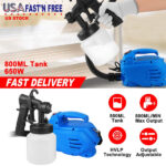 800ML Paint Spray Painter 650W Paint Sprayer Machine 800ML/Min Output HVLP Oil Primer Water Sprayer w/ 3 Spraying Patterns Motor Strap Detachable Container - Image 6