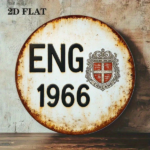 CIFbuy 1pc England 1966 Vintage Football Trophy Wall Plaque, 8-Inch Round Retro English Flag Emblem Aluminum Decor For Man Cave Bar Roo TikTok, TikTok, etro Self-pickup Logiopics - Image 4