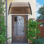 Same Code 27539880 40*38in Household Application Door & Window Rain Cover Eaves Brown Board & Black Holder - Image 28