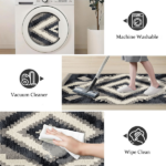 Three-piece kitchen rug set, non-slip and washable, abstract pattern kitchen hallway rug, soft and comfortable, suitable for sinks, floors, entrances, hallways and bathrooms. - Image 5