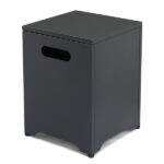 41*41*53.5cm Square Black Gas Storage Garden Iron Side Table - Image 3