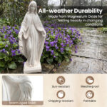 31.5" Virgin Mary Garden Statue, All-Weather MgO Religious Sculpture for Outdoor & Indoor Decor - Image 10