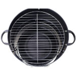 17 Inch Steel Charcoal Smoker, Heavy Duty Round BBQ Grill for Outdoor Cooking, Black - Image 19