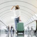 Curved Vertical Stripe 4-in-1 Trolley Case - Retro Green - Image 12