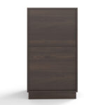 10-Gallon Woodgrain Tilt-Out Trash Can Cabinet Wooden Garbage Recycling Cabinet with Wave-Textured Hideaway Drawer&Pull-Out Bin-Multipurpose Kitchen/Bath Organizer in Walnut Finish - Image 9