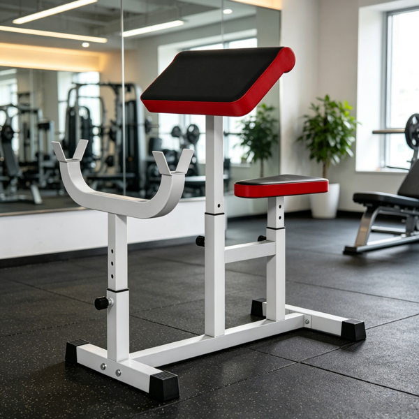 2ff6e2c6-c983-408e-8c8e-df87b2707043.png Heavy-Duty Red Vertical Leg Press Machine with Adjustable Leg, Back & Head Positions, 1" Standard Plate Compatible Strength Training Equipment - Image 1