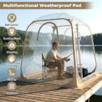 7×7FT Clear Pop Up Sports Tent, Waterproof Windproof PVC Tent for 2-4 People, Transparent Outdoor Pod for Camping Sports - Image 9