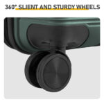PP Trolley Case 20in 24in 28in 3PCS Suitcase Set Dark Green - Image 7