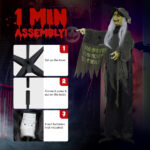 6ft Witch Halloween Standing Decoration - Image 7
