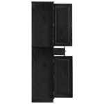 K&K 71" Tall Kitchen Pantry Cabinet with 3 Pull Out Cabinet Organizers, Farmhouse Embossed Texture Storage Cabinet with 6 Door Shelves, 2 Drawers, Freestanding Cupboard for Kitchen, Dining Room Black - Image 3