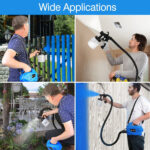 800ML Paint Spray Painter 650W Paint Sprayer Machine 800ML/Min Output HVLP Oil Primer Water Sprayer w/ 3 Spraying Patterns Motor Strap Detachable Container - Image 8