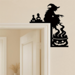 CIFbuy Gothic Witch Cauldron iron Door Hanger Wall Decor for Halloween Christmas Holiday Parties Gifts(TikTok, temu pick-up service) - Image 4
