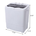 same code 05164613 Compact Twin Tub with Built-in Drain Pump XPB35-188S 14.3(7.7 6.6)lbs Semi-automatic Gray Cover Washing Machine - Image 12