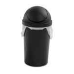 (2 pack)Small Bathroom Trash Can, 3 Gallon Plastic Garbage Bucket Bin with Swing Top Lid, Black (Shipment from Walmart) - Image 3