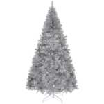 Replace 31778252 6 FT Pre-lit Artificial Christmas Tree, Hinged Xmas Pine Tree with 900 Branch Tips, 300 Lights and Remote Control for Holiday Party Office Home, Silver - Image 5