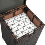 Replace 95812680 40*40*57cm Iron Frame Gas Bottle Storage Rattan Side Table Brown Gradient - Image 26