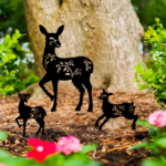 CIFbuy Vintage 3 Pack Black Metal Deer Garden Stakes Outdoor Lawn Decor Patio Yard Art Landscape Accents Housewarming Gift (TikTok, temu pick-up service) - Image 5