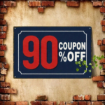 CIFbuy Vintage Metal Wall Sign 90 OFF Coupon Retro Iron Plaque 7.87x11.81 Inch Promotional Slogan Decor Durable 2D Flat TikTok, TikTok, t Self-pickup Logiopics - Image 8