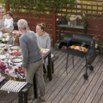 Barrel Charcoal Grill with Offset Smoker, All Metal Outdoor Smoker with Side Table and Wheels for Outdoor Garden Patio and Backyard Cooking - Image 14