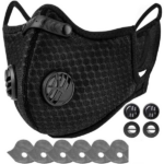 Reusable Half Face Cover Mask w/ Filter Cycling Outdoor Sport Face Mask Black(US Logistics only For USPS.TK/TMEU only For self-pickup) - Image 7