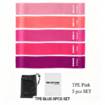 Set of 5 Resistance Exercise Loop Bands Fitness Yoga Resistance Band TPE Pink (US Logistics only For USPS.TK/TMEU only For self-pickup) - Image 9
