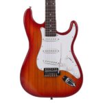 Rosewood Fingerboard Electric Guitar Sunset Red - Image 14
