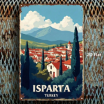 CIFbuy Vintage Turkish Isparta Landscape Metal Sign 8x12 Inch, 2D Flat Wall Art Plaque, Retro Scenery Decor For Home Kitchen Bar Bedroo TikTok, TikTok, Self-pickup Logiopics - Image 3