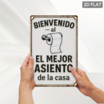 CIFbuy Vintage Spanish Proverb Metal Sign, Rustic Humorous Bathroom" Wall Decor, Weatherproof Rustproof 2D Flat Unframed Plaque, Weatherproof Rustproof 2D Flat Unframed Plaque, 7.8x11. HuikTok, HuikTok, t Self-pickup Logiopics - Image 3