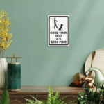 CIFbuy Curb Your Dog Metal Tin Sign, Regulations Caution Plaque, 8x12in Unframed Wall Decor, Wall Decor, Indoor Outdoor Safety Sign Tin SignikTok, Tin SignikTok, med Wall Decor Self-tickup Logiopn - Image 5