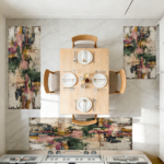 Three-piece kitchen rug set, non-slip and washable, abstract pattern kitchen hallway rug, soft and comfortable, suitable for sinks, floors, entrances, hallways and bathrooms. - Image 12