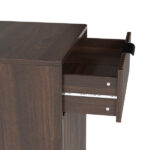 10-Gallon Woodgrain Tilt-Out Trash Can Cabinet Wooden Garbage Recycling Cabinet with Wave-Textured Hideaway Drawer&Pull-Out Bin-Multipurpose Kitchen/Bath Organizer in Walnut Finish - Image 2