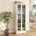 Metal Kitchen Pantry Cabinet - 72" Tall Storage with 5 Adjustable Shelves, White Freestanding Cabinet for Kitchen/Pantry/Bathroom-Does not support self pick up - Image 5