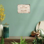 CIFbuy 1pc Vintage Don't Trouble Trouble Metal Tin, 8x12 Inch Rustic Motivational Quote, Wall Art Weathered Finish Unframed Horizont TrikTok, TrikTok, Self-x1ckup Logiopont - Image 4