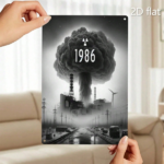 CIFbuy 1986 Chernobyl Nuclear Explosion Metal Sign, Resistant Tin Wall Art, 2D Flat Plaque With Pre-Drilled Holes ikTok, ikTok, Self-n ckup Logiopesall - Image 2