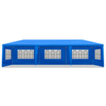 Same Code 25767482 10'x30' Outdoor Party Tent with 8 Removable Sidewalls, Waterproof Canopy Patio Wedding Gazebo, Blue - Image 4