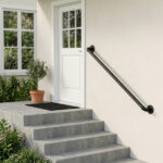 4FT iron courtyard stair handrail black - Image 5