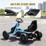 Blue 12V Electric Go Kart – Kids Ride On Toy with EVA Tires, for Backyard Outdoor Play, 2 Speeds, Adjustable Seat, 3-8 Years - Image 5
