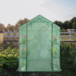 143x143x195cm Black Iron Pipe Steeple With 8 Pieces Grid Flower Stand With Zipper Rolling Door PE Cloth Greenhouse SAME AS 54690859 - Image 13
