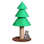 31.5in Christmas Tree Cat Scratcher, Cat Scratching Post for Indoor Cats, Large Sisal Cat Scratching Tree Cat Scratch Tower, Green - Image 7