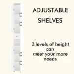 Bathroom Storage Cabinet,67.51" Tall Narrow Freestanding Cabinet Storage Tower with 2 Door for Small Spaces,Bathroom,White - Image 3