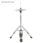 Professional Pedal Control Style Drum High Hat Cymbal Stand with Pedal Silver & Black - Image 14