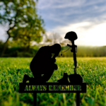 CIFbuy Silhouette Memorial Plaque Outdoor Patriotic Tribute Veterans Garden Decor TikTok, temu pick-up service - Image 2