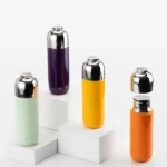 Fashion Titanium-Coated Tea Tumbler with Infuser, thermos cup 370ml green - Image 2
