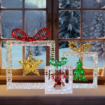 Set of 3 Lighted Iridescent Cut-out Gift Box Christmas Decorations, Pre-lit Holiday Decor with 357 White LED Lights for Xmas Outdoor Indoor Decor Lighted Holiday Displays - Image 8