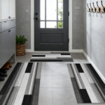 Three-piece kitchen rug set, non-slip and washable, abstract pattern kitchen hallway rug, soft and comfortable, suitable for sinks, floors, entrances, hallways and bathrooms. - Image 12