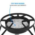 Ey31-54 Outdoor Furnace Round Furnace 20W BTU Head Diameter 26cm With 1.2m Leather Tube With 0-20psig High Pressure Valve - Image 13