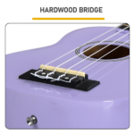 21in Linden wood body rosewood fingerboard ukulele, cotton bag, capo, strap, picks*2, tuner Strings Dust cloth - Image 10