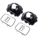 2Pcs Left and Right Headlight Lamp Bucket Kit Fit for Buick Century Regal Cadillac Escalade Chevrolet Blazer 1977-2017 Black - Image 4