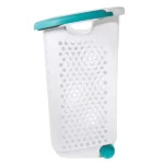 (2 pack) 2 Bushel Rolling Plastic Laundry Hamper with Pop-up Handle, White (Shipment from Walmart) - Image 2